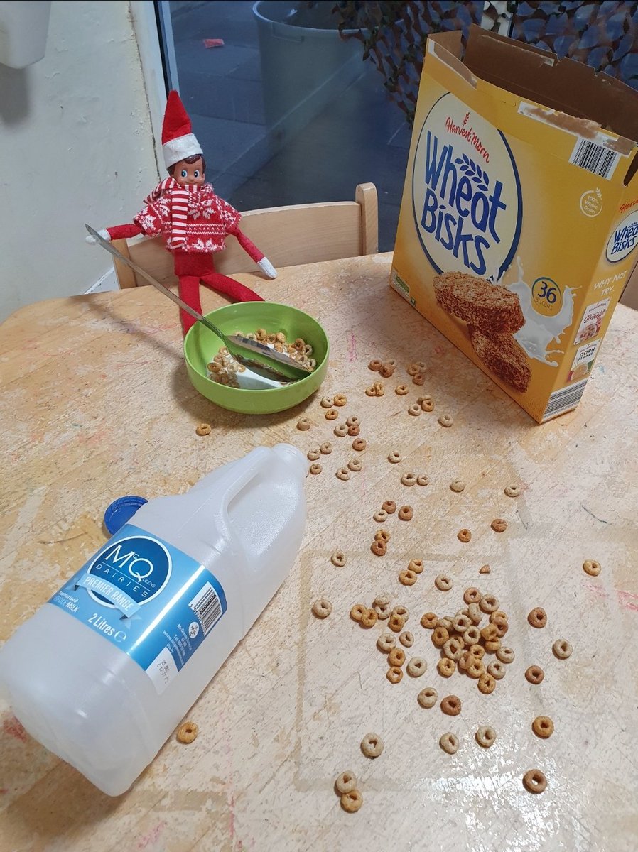 What a cheeky elf! I can't believe he's used up all of our milk! #elfontheshelf
