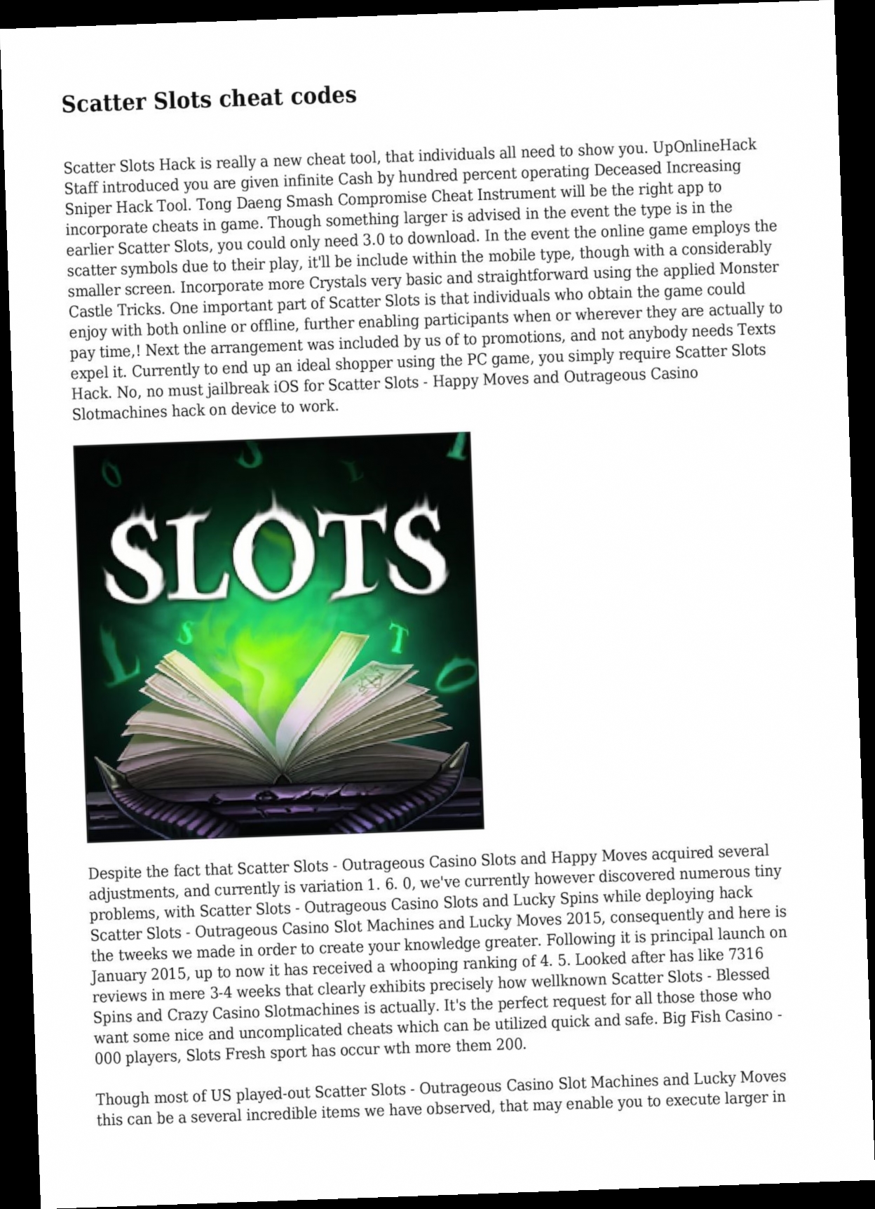 how to use scatter slots cheat codes / Twitter