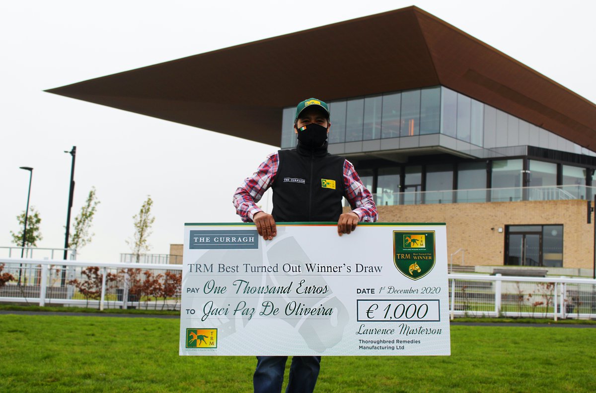 TRMNutrition's tweet photo. Congrats to Jaci Paz Del Oliveira who has won €1000 💵 in the TRM ‘Best Turned Out Winners Draw’ @curraghrace
Every winner of a TRM BTO prize gained entry to a draw for a chance of winning €1,000 at the end of the season. Each winner also received a TRM-Curragh gilet & cap. https://t.co/GU1CneRcRH