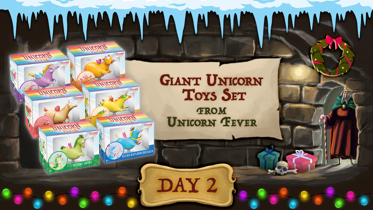 horribleguild's tweet photo. Holiday #Giveaway Marathon, #SecretPrize #2: a full Unicorn Fever toys set made of 6 giant painted unicorns! And the winner is... Andrea G. from Italy! Congratulations!
22 secret prizes yet to reveal... join the competition for a chance to win!
π https://t.co/kXXJmq3NRf https://t.co/wHcjdiOaTw