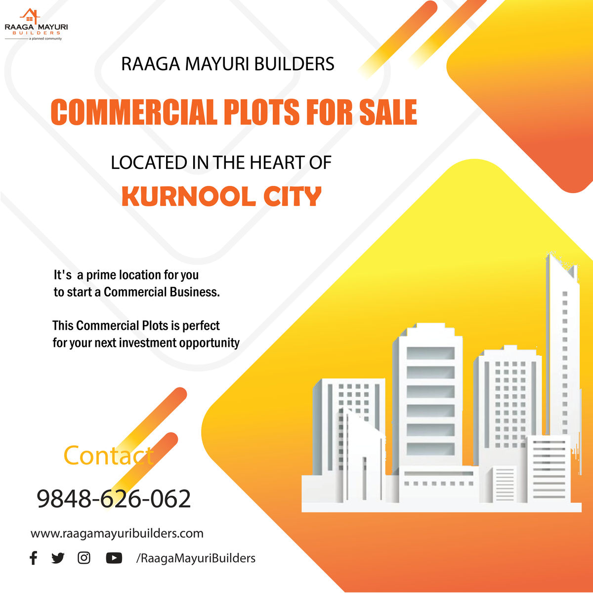 MayuriRaaga's tweet photo. Commercial Plots for Sale in Kurnool
It's a Prime Location for you to start a Commercial Business
Nearby Businesses
- Automobile Showrooms
- Shopping Complexes
- Govt. Offices
- Hospitals
- Railway &amp; Bus Station

For more information please contact us at: 9848626062 https://t.co/OYufVwxDGY