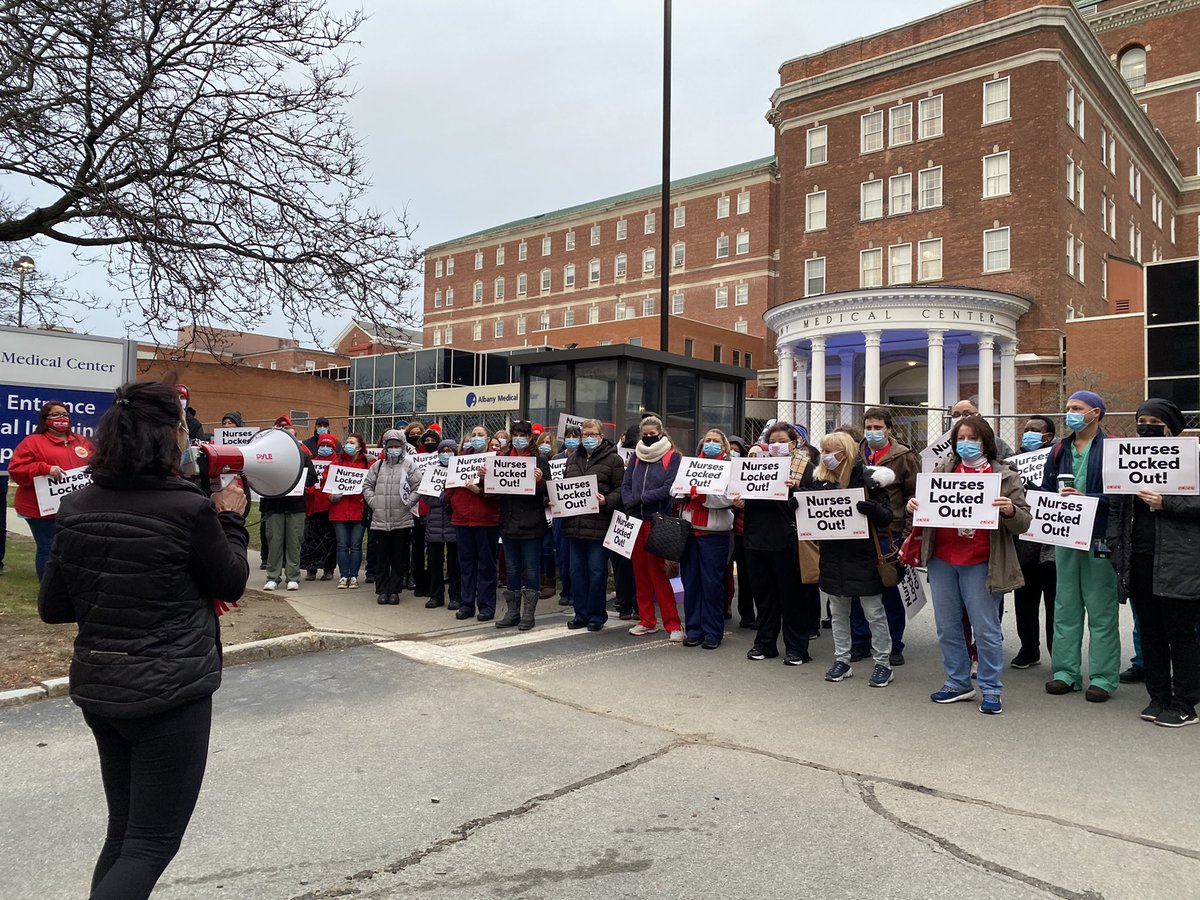 NYSNA (@nynurses) on Twitter photo Shame on you ,<a href="/AlbanyMed/">Albany Med Health System</a>. Nurses were turned away when they attempted to return to work. Shame on you ,<a href="/AlbanyMed/">Albany Med Health System</a>. Nurses were turned away when they attempted to return to work.