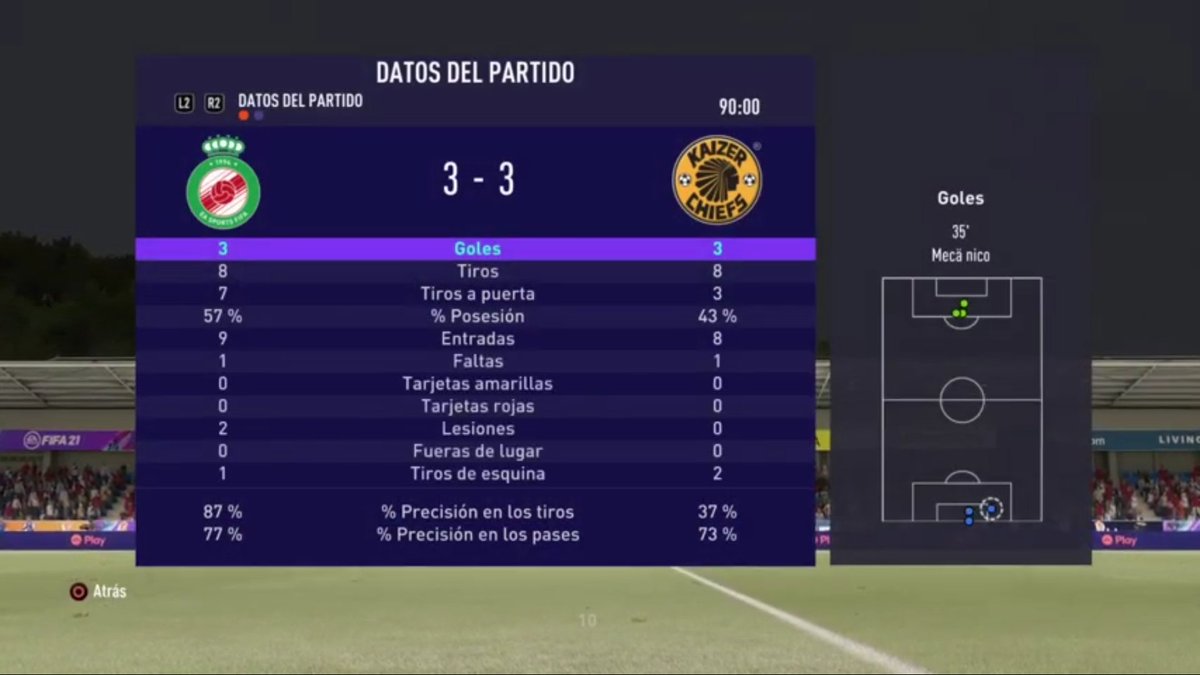 MetaTeamGaming's tweet image. Resultados por La Liguilla de 
@IESAFIFAar🇦🇷
El equipo logró 4 de 6 para quedar bien posicionado de cara a las 3 últimas fechas!💪🏻

Fecha 11
Vs CDA Comodoro (WO)
⚽️1-0 ✅

Vs Fecha 12
Vs Presion Letal
⚽️3-3 ↔️

#FIFA21 #ClubesPro #FIFA 
#ProClubs #SomosMeta #MetaTeam