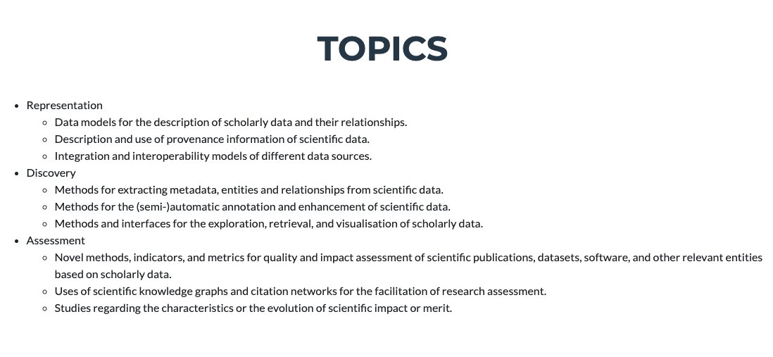 Sci-K is calling for high-quality submissions around the three main themes of research related to scientific knowledge: representation, discovery, and assessment.

🌐 CfP: sci-k.github.io/#call-for-pape…
🗓️ Deadline: 25 Jan 2021

Looking forward to your contributions. 👇👇