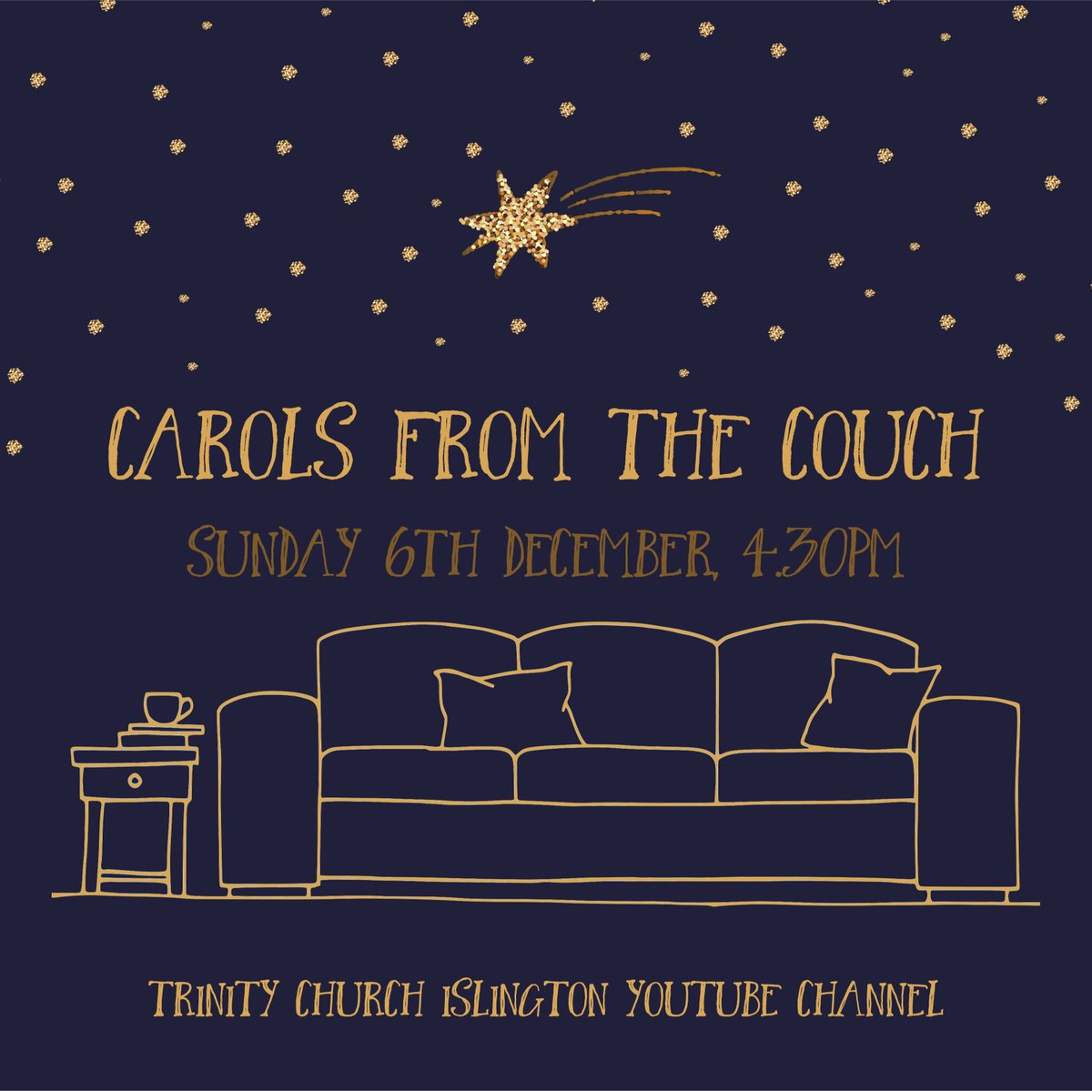 Trinityislingtn's tweet image. Coming this Sunday, to a couch near you. Join in with plenty of carols and an advent talk from home, Sunday 6th Dec. On Trinity’s YouTube channel. 
youtube.com/watch?v=UreUf3…
#falalalala #advent #christmas #islington #plumpthosecushions
