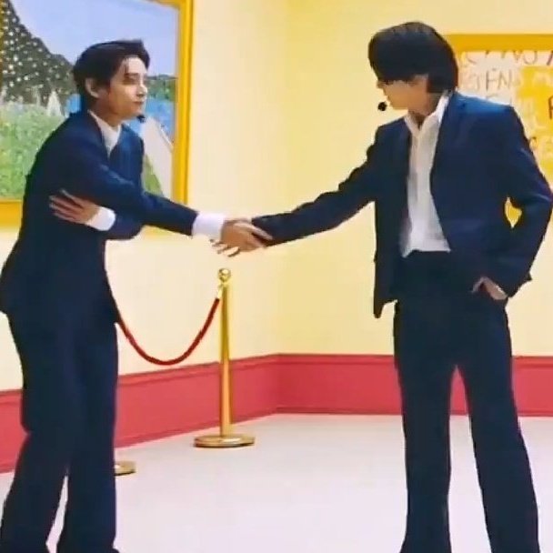 gukth's tweet photo. CEO jungkook and new secretary Taehyung on his fist day at work https://t.co/x8v4PbGvEK
