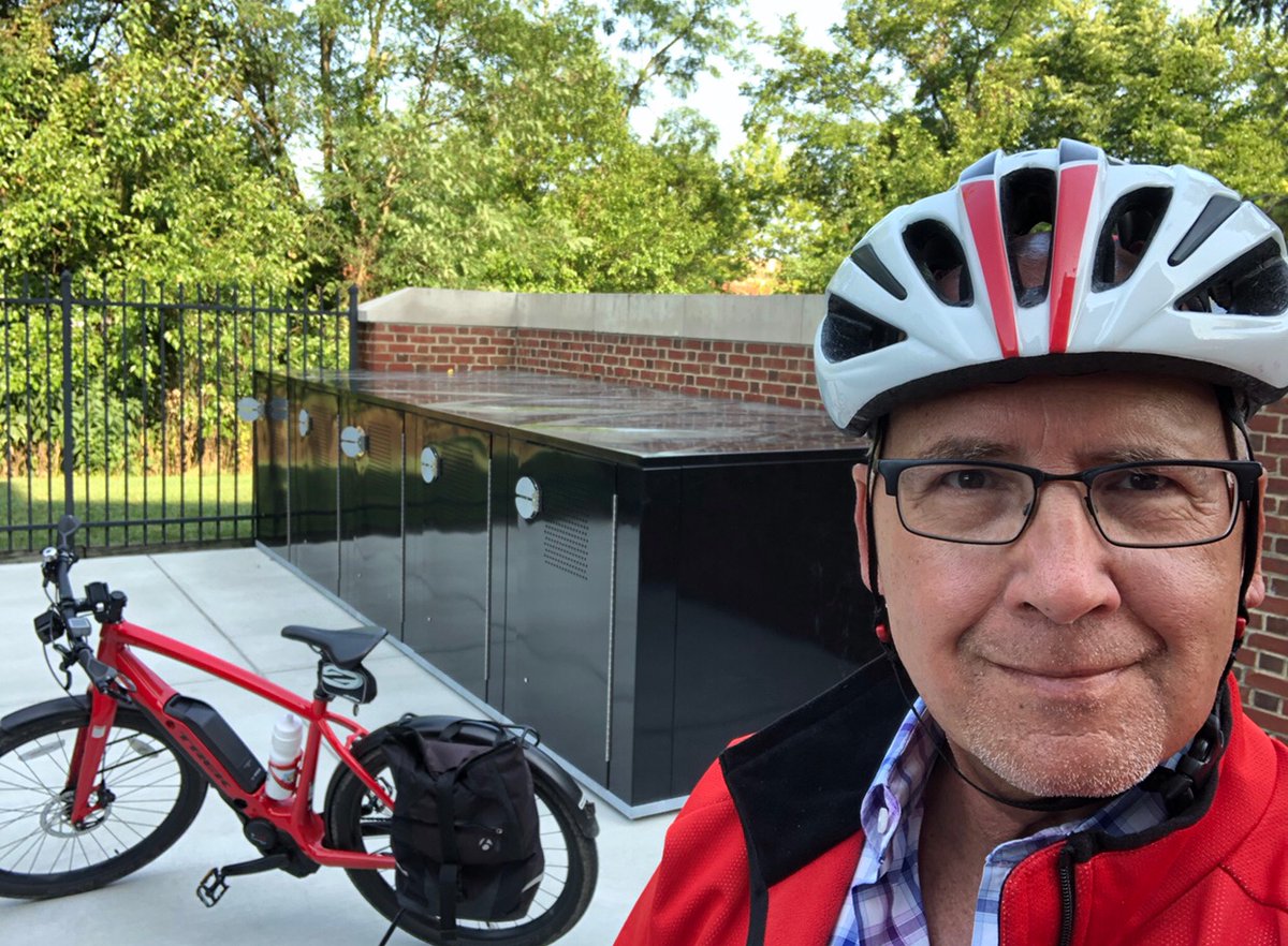 Bicycle parking whether it’s long term for commuters or short term for recreational and shopping is important to grow bicycling. In Carmel’s core there is more bike parking than street parking. #CarmelIN #BikeFriendly @CITYOFCARMELIN