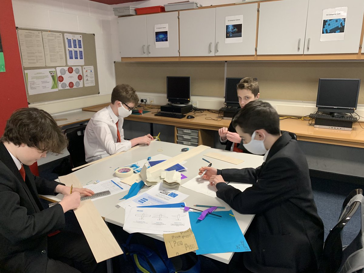 Braes_STEM's tweet photo. Aircraft construction in full flow @BraesHigh S2 @TeamSmallpeice STEM DAY! #IAMSET https://t.co/5ZMudl0Dst