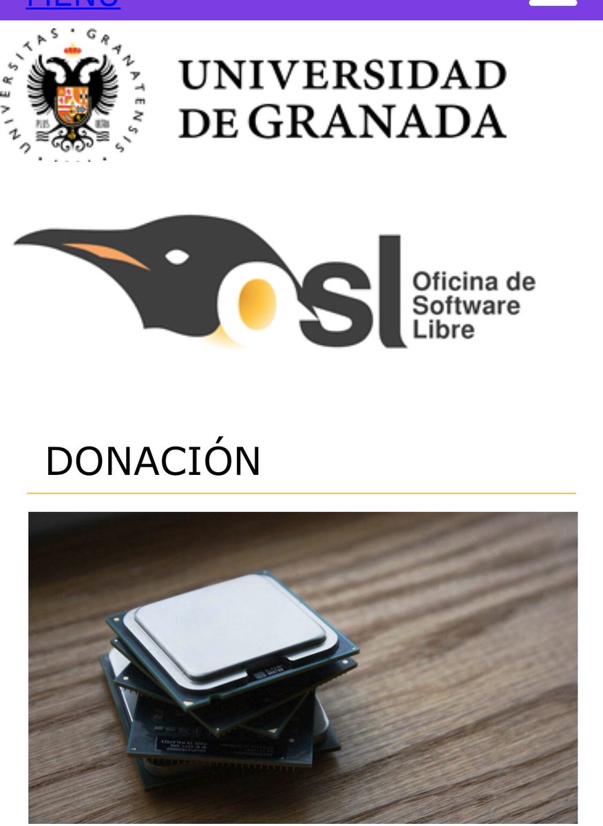 Nuestro agradecimiento a la Oficina de Software Libre <a href="/OSLUGR/">OSL - UGR @oslugr@mastodon.social</a> de @canalugr por la donación de material informático a <a href="/eliesaricel/">IES ARICEL</a> en la IV campaña, con objeto de contribuir al uso de las nuevas tecnologías en nuestras aulas