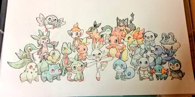 歴代御三家のtwitterイラスト検索結果