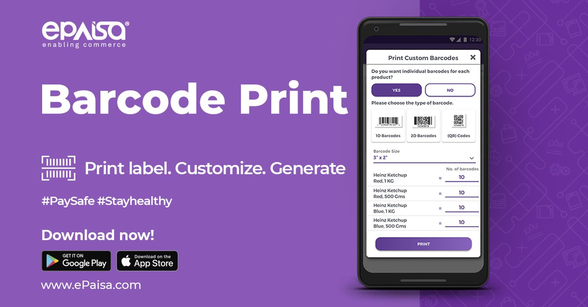 myePaisa's tweet photo. Quickly identify the products and reduce checkout time with customized barcode labels.
#Barcodeprint #Inventory #pos #Retail #SME #Business #ePaisa https://t.co/izGtdhFlgF