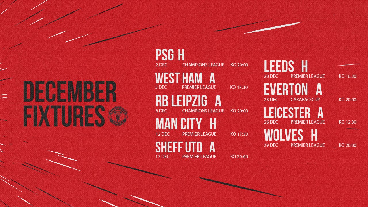 マンチェスター ユナイテッド 12月の試合日程 Mufc マンチェスター ユナイテッド 12月の試合日程 Mufc