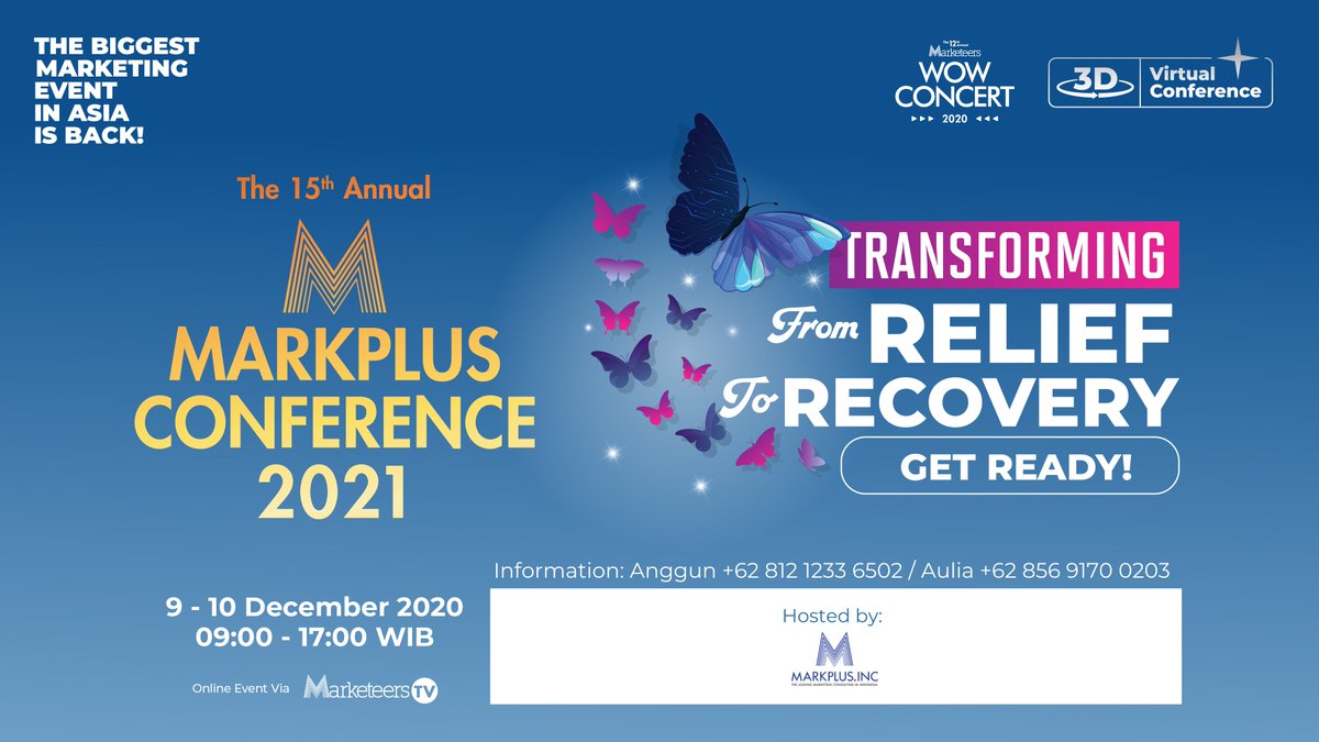 hariankompas's tweet photo. Gelaran pemasaran kembali hadir kembali. Dapatkan ide-ide baru langsung dari berbagai pelaku industri dalam MarkPlus Conference 2021 pada 9-10 Desember 2020.

Info pendaftaran: https://t.co/hG4lt9KqC0

#MarkPlusConference https://t.co/skWdT7WkuI