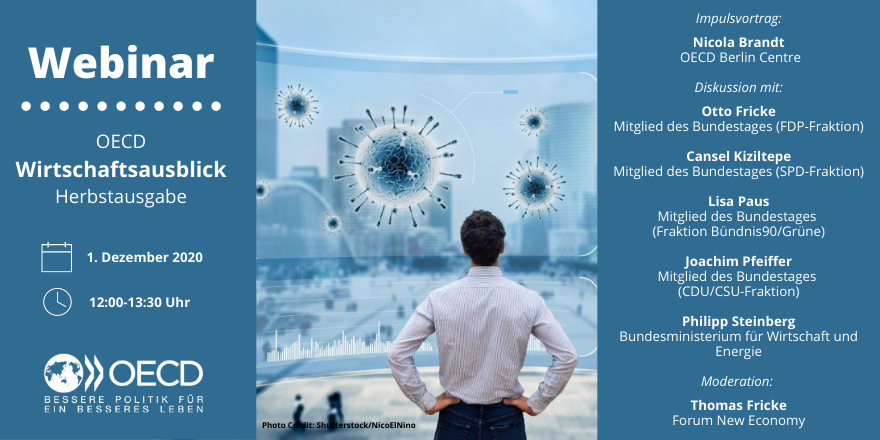 Interesting debate on the  #OECD Economic Outlook with German MPs yesterday: Cansel Kiziltepe (SPD), Lisa Paus (Greens), Otto Fricke (Liberals), Joachim Pfeiffer (CDU) and Philipp Steinberg (MinEcon). Key points cc:  @LauBooneEco : /