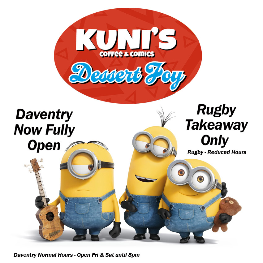 kunicoffee's tweet photo. Daventry is now fully open. We look forward to seeing you all in store once again. Please keep safe.  Daventry Play Area will remain closed for a little longer. If you’re in Rugby, we are still open for Takeaway. Both stores have lots of new stock for Christmas Presents! https://t.co/Y6y28yDOJW