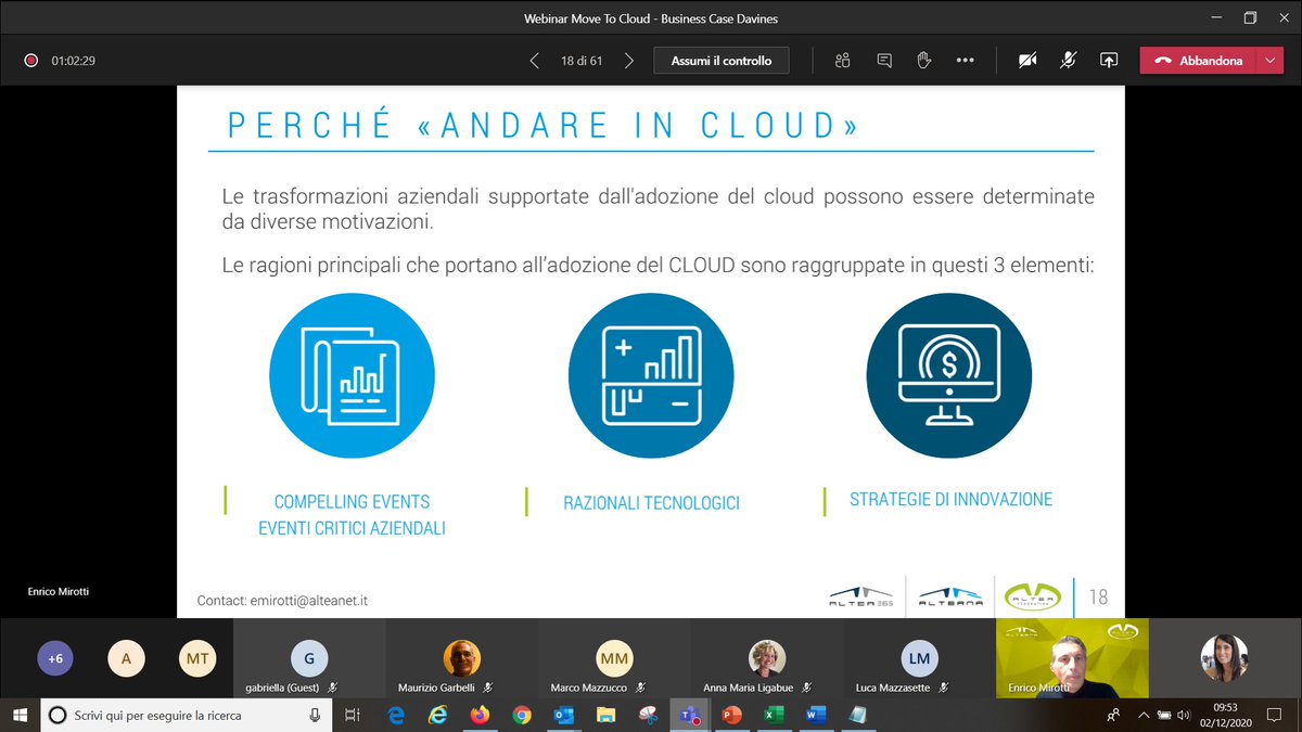 alternasrl's tweet image. Discover Webinar #Movetocloud 
Scopri perché oggi il cloud rappresenta un’importante opportunità per sostenere la crescita e favorire il successo della tua impresa. Quali sono i razionali di questa scelta e quale la metodologia da seguire.

#cloudazure #azure #cloudtransformation
