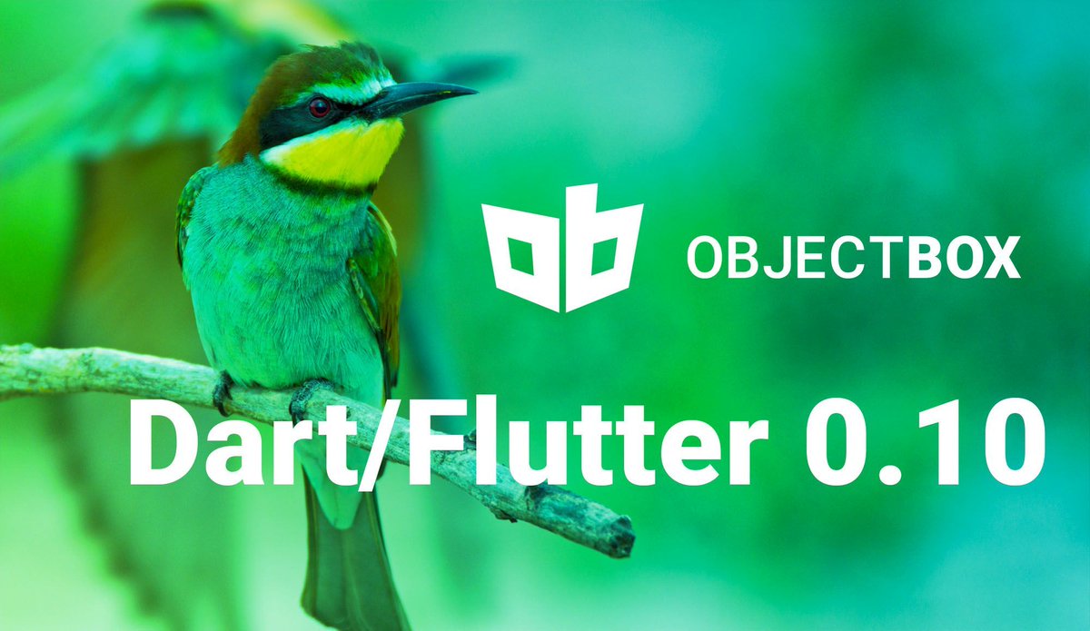 ObjectBox_io's tweet image. Hey Flutter devs👏, we just released ObjectBox Dart/Flutter 0.10 😍 and added support for indexing and list properties. Please check it out and let us know what you think! 😊 buff.ly/2Lk8Bg5
#Flutter #objectbox #database #flutterdevs #dartlang #appdevelopment