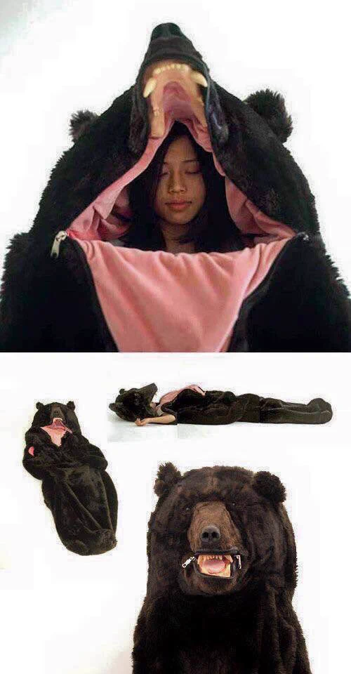 ドッキリにも使えそう？暖かそうなクマの寝巻が欲しい！