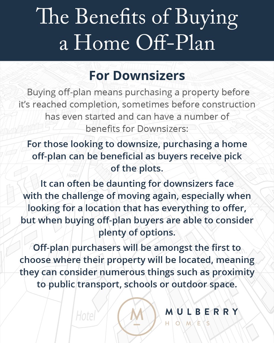 MulberryHomesUK's tweet image. With the demand for housing higher than ever, more and more home-seekers are choosing to buy a brand-new home before its built and can offer numerous benefits to Downsizers.

#downsizers #offplanpurchase #newhome #reapthebenefits #mulberryhomes