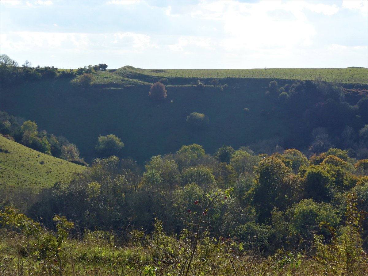 The univallate hillfort enclosing the upper slopes of Old Winchester Hill  #Hampshire is of relatively simple design but remains imposing and substantial, even after 2,000 years. As yet unexcavated, it's presumed to be Early Iron Age in date #HillfortsWednesday