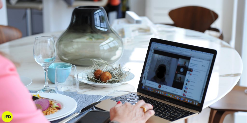 joinjfd's tweet photo. With the lockdown in France, we've adapted by transforming our #JFD #AffirmativeAct Dinner into a visio lunch.
Thanks to our outstanding guests and partner @LeMeurice!
📸 @François https://t.co/oKcflljcEA