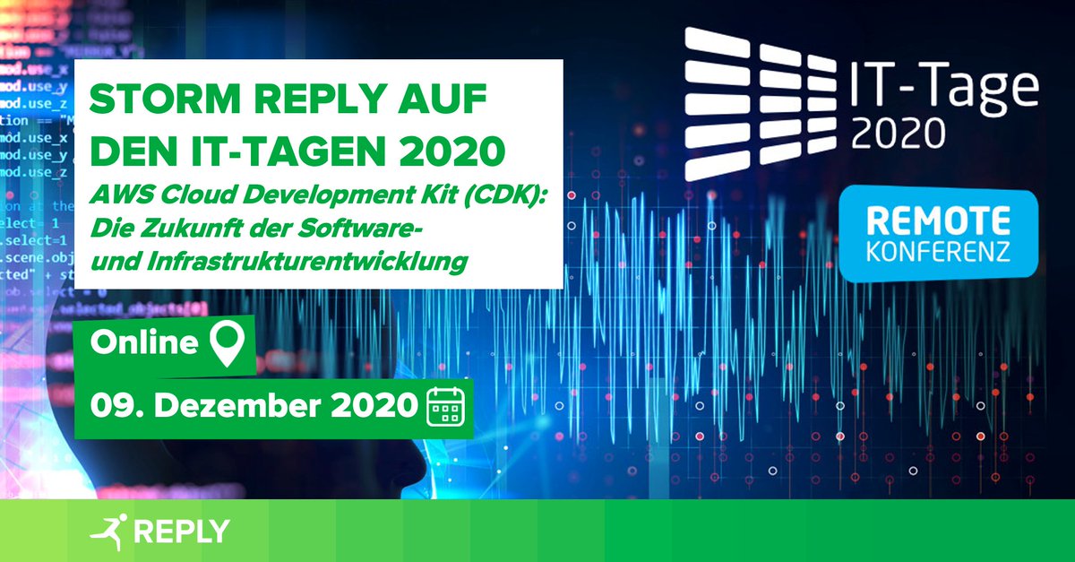 Wie führt man immer wieder kurzfristig eine komplette Infrastruktur für hunderte von Servern ein? Die Antwort könnte das #AWS #Cloud Development Kit (#AWSCDK) sein. Lerne von <a href="/StormReply/">Storm Reply</a>'s Experten mehr über die Vorteile dieses Software Frameworks: bit.ly/IT_TageTWDE