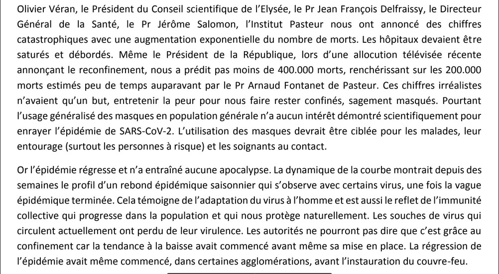 Le Pr PERRONNE nous écrit une lettre à propos des vaccins. Thread en 5 parties. Faites passer SVP. 