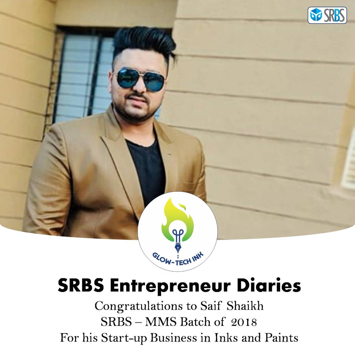 srbs_edu's tweet photo. Sheila Raheja School of Business Management and Research Congratulates Saif Shaikh of MMS Batch of 2018 for his Start-Up Business.
.
.
.
.
.
#srbs #sgrfoundation #rahejaacademia #mms #congratulations #startup #entrepreneur #business https://t.co/MWe2kUSR75