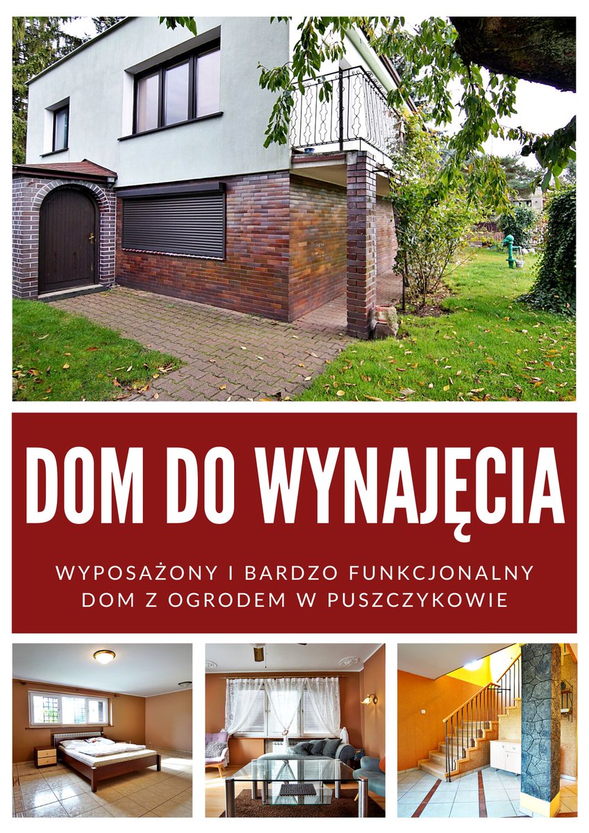 BiuroOsa's tweet photo. Zamieszkaj w Puszczykowie! 🌳🏡
Przestronny, w pełni wyposażony i bardzo funkcjonalny dom z ogrodem czeka na najemcę!

W cenie najmu prestiżowa lokalizacja, cisza oraz niepowtarzalny klimat Puszczykowa!

Szczegóły oferty na:
https://t.co/Q9FUwGNd7w https://t.co/ioxX0Efe4n