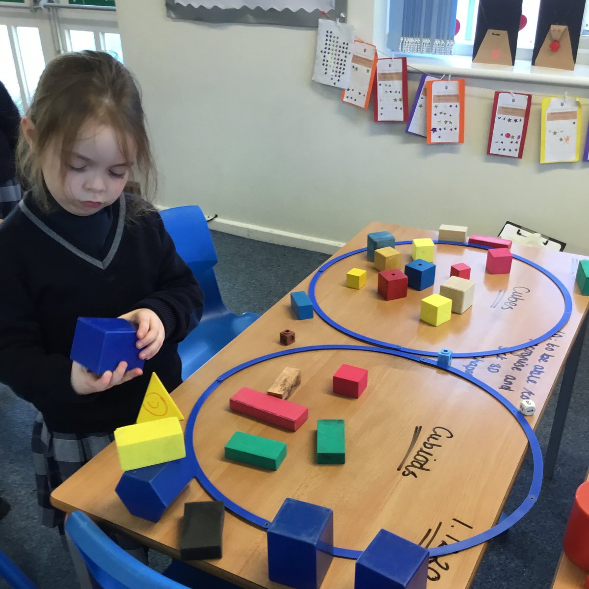 OBHSchool's tweet image. Our Year 1 children have been learning all about shapes! Sorting and identifying the 3D shapes has been so much fun! #oldbuckenhamhallschool #sortingshapes #3dshapes #learningisfun #suffolkprepschool