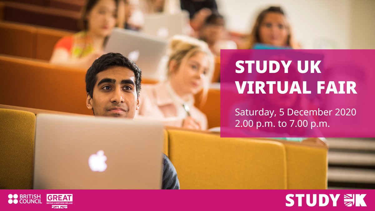 Come meet our International Team this Saturday at the #British Council Study UK Virtual Fair India. Find out everything you need to know about studying in the UK #India #studyabroad #virtualfair