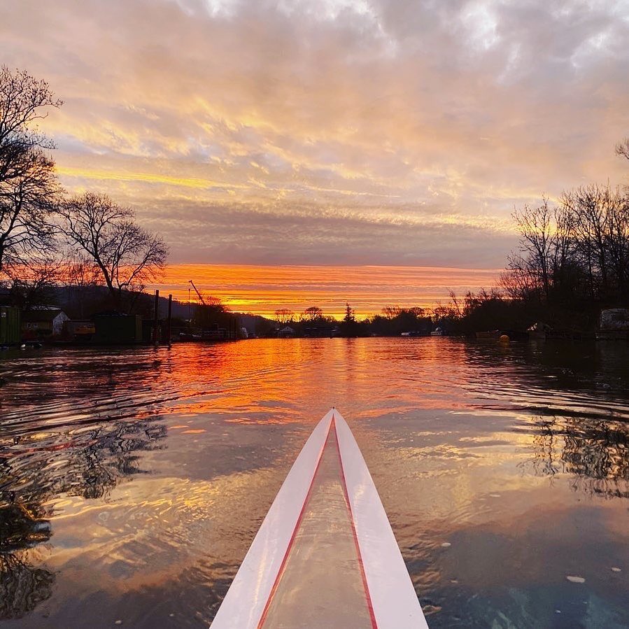 beAshark_UK's tweet photo. #england lockdown is over and #shark sculler Beccy Norman was out at first light from @HenleyRC Thanks for sharing the photo Beccy, well done on a month of @Concept2UK #ergos #row2k #rowingbible #rudern #remo #rowing #hudson #hudsonboatworks #aviron #roeien #canottaggio https://t.co/0IcAsJqMFR