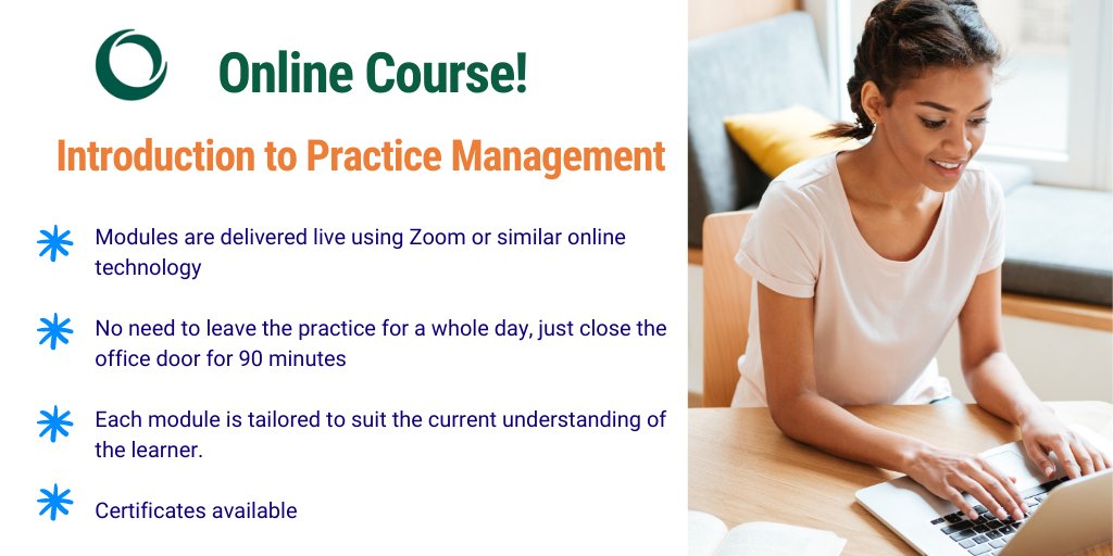 Thornfields_fpm's tweet photo. Did you know that you can now take our Introduction to Practice Management course online? No need to leave the practice for a whole day, just close the office door for 90 minutes, log in and learn.

Contact us to join the course https://t.co/RAw3pJI54Y
#onlinelearning https://t.co/xD0U8N10VK