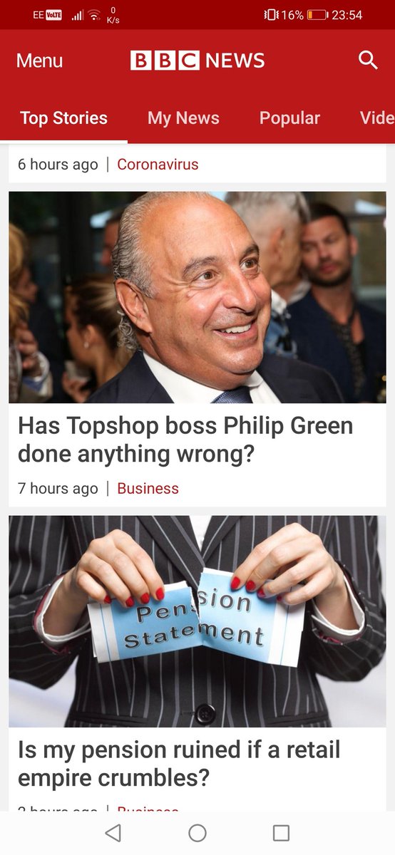 Love this accidental juxtaposition on the BBC News app