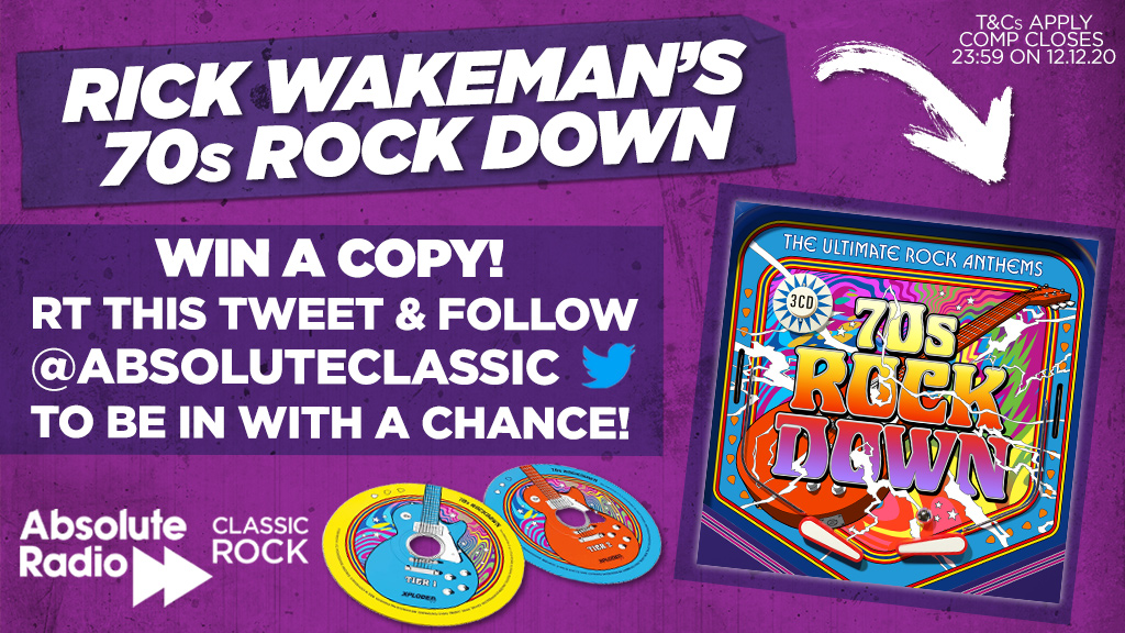 WIN a copy of <a href="/GrumpyOldRick/">Rick Wakeman CBE</a>'s 70s Rock Down 🎸
To be in with a chance...
1. Follow <a href="/AbsoluteClassic/">AbsoluteClassicRock</a> on Twitter
2. Retweet this tweet

Comp closes on 12.12.20 full t's and c's right here: absrad.io/2oKJ7Q6

(P.S! Hear Rick on Absolute Classic Rock every Saturday from 10pm)
