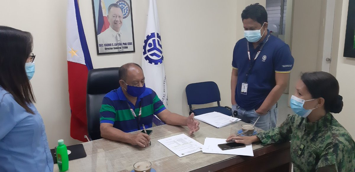 sdnppopcr's tweet photo. PMAJ TESSIEL R MOLETA, Police Community Affairs and Development (PCAD) Officer/PIO conducted coordination meeting with the TESDA Surigao del Norte in line with the MOA that PNP personnel will undergo (TOT) on Trainers Methodology Course. @pro13caraga @dpcrpublicinfo @PCADG_PNP https://t.co/aHeFfK9jcs