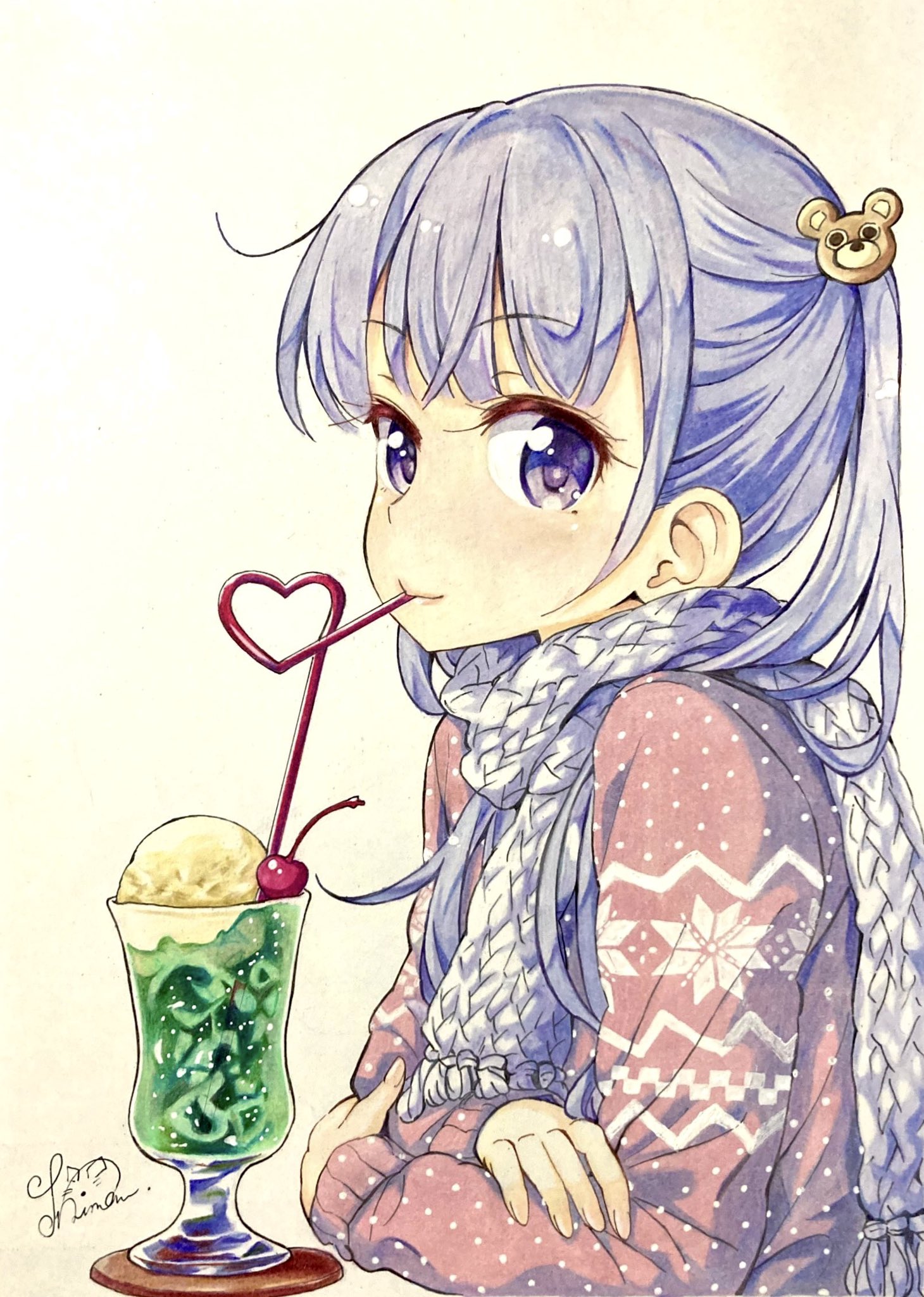 しのん 低浮上 就活中 色鉛筆で青葉ちゃん描きました プリズマカラーメインで 足りない色はホルベインで塗ってますʕ ʔ ニューゲーム 涼風青葉 模写 色鉛筆 T Co Ckwvgxpser Twitter