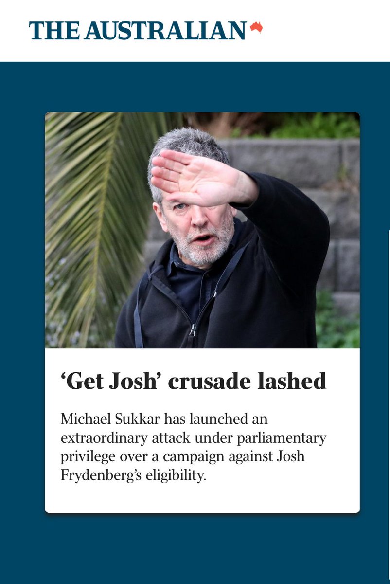 Mr Staindl was the private citizen who exercised his constitutional right to challenge Josh Frydenberg's citizenship.For that he paid dearly at the hands of the  @australian who pursued him relentlessly.Mr Staindl was not the Att General at the time.His privacy was ignored.