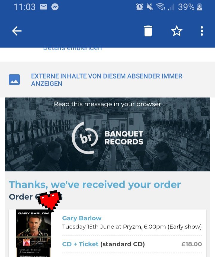 I guess I will have a Déjà-vu in June ... 😅😅 #secondticket <a href="/GaryBarlow/">Gary Barlow</a> <a href="/BanquetRecords/">Banquet Records</a>