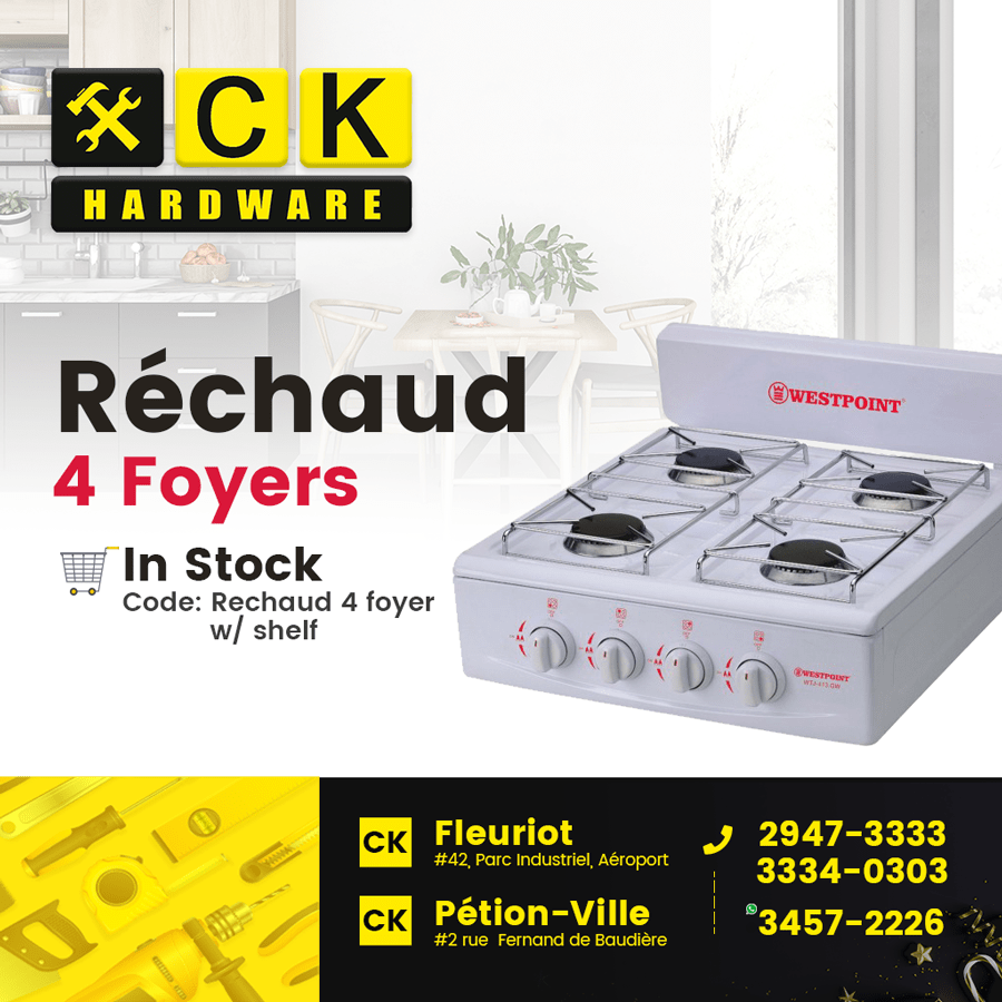 ckhardwarehaiti's tweet image. Home Appliance -  Westpoint Réchaud
4 Foyers  🏠😍 💃🏼

🛒Code: Rechaud 4 foyer
  w/ shelf / In Stock.
#CKHardwareHaiti #CKFleuriot #CKPetionVille
#HomeAppliance #Westpoint #Réchaud