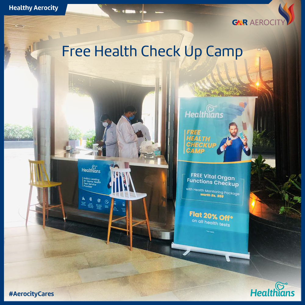 Keeping track of your vital body stats is of paramount importance in today’s fast paced life.
Healthians have organized a free health check up for you at GMR Aerocity, Delhi till 8th Dec, 2020.
#AerocityCares #GMRAerocity <a href="/healthians/">Healthians</a>