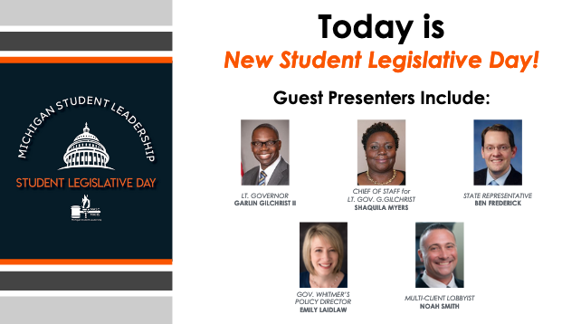 massp's tweet photo. We are excited to have over 200 students and teachers join us virtually today for @mascmahs Student Legislative Day at the Capitol!  Thank you to our all-star line up of presenters. Special thanks to @LtGovGilchrist and Representative Ben Fredrick @votefrederick https://t.co/fBfbNkAlps