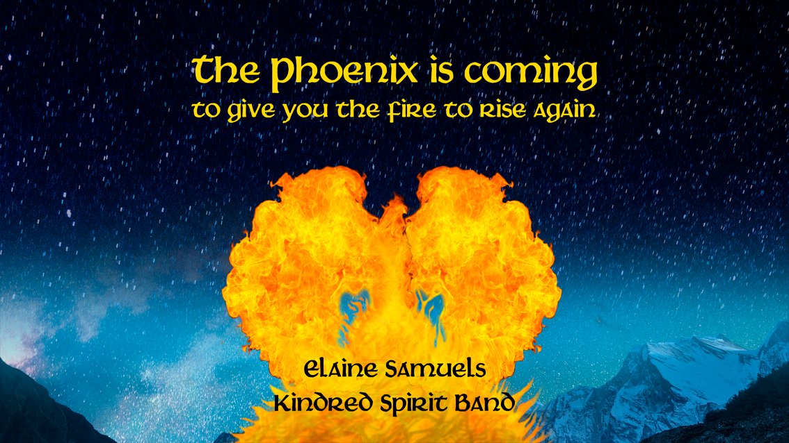 ElaineSamuels's tweet photo. As we emerge from the ashes of lockdown 2, the Phoenix is here give u the explosive fire of renewal &amp; rebirth! The @KindredSpiritUK #Band lifts our spirits &amp; feeds the spark within to keep us going &amp; live again... 
Listen to this single release on @Spotify https://t.co/IX4uMK45wb https://t.co/XjdbY1ZgUg