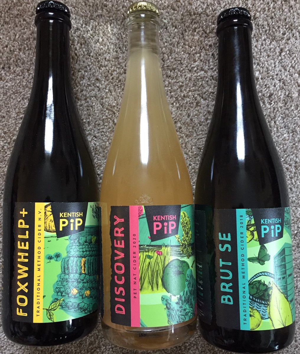 SchoolofBooze's tweet image. Exciting times for @KentishPipCider with these MT &amp;amp; Pet Nat 75 cl bottles.  All Kent grown apples - eating &amp;amp; cider.    And a real treat for Foxwhelpians!  #rethinkcider