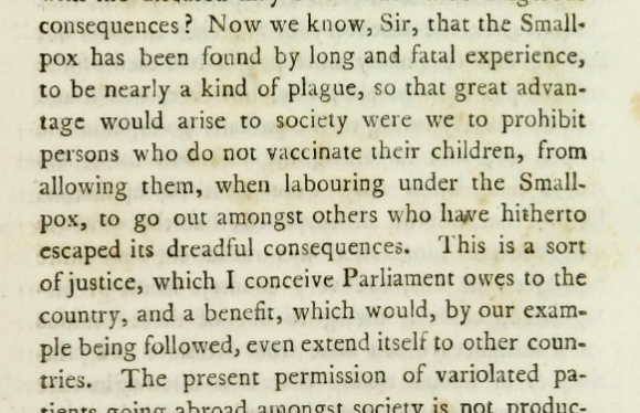 ...BUT also suggested that restrictions should be placed on those who refused to vaccinate. Virtually a carbon-copy of what is now being proposed.