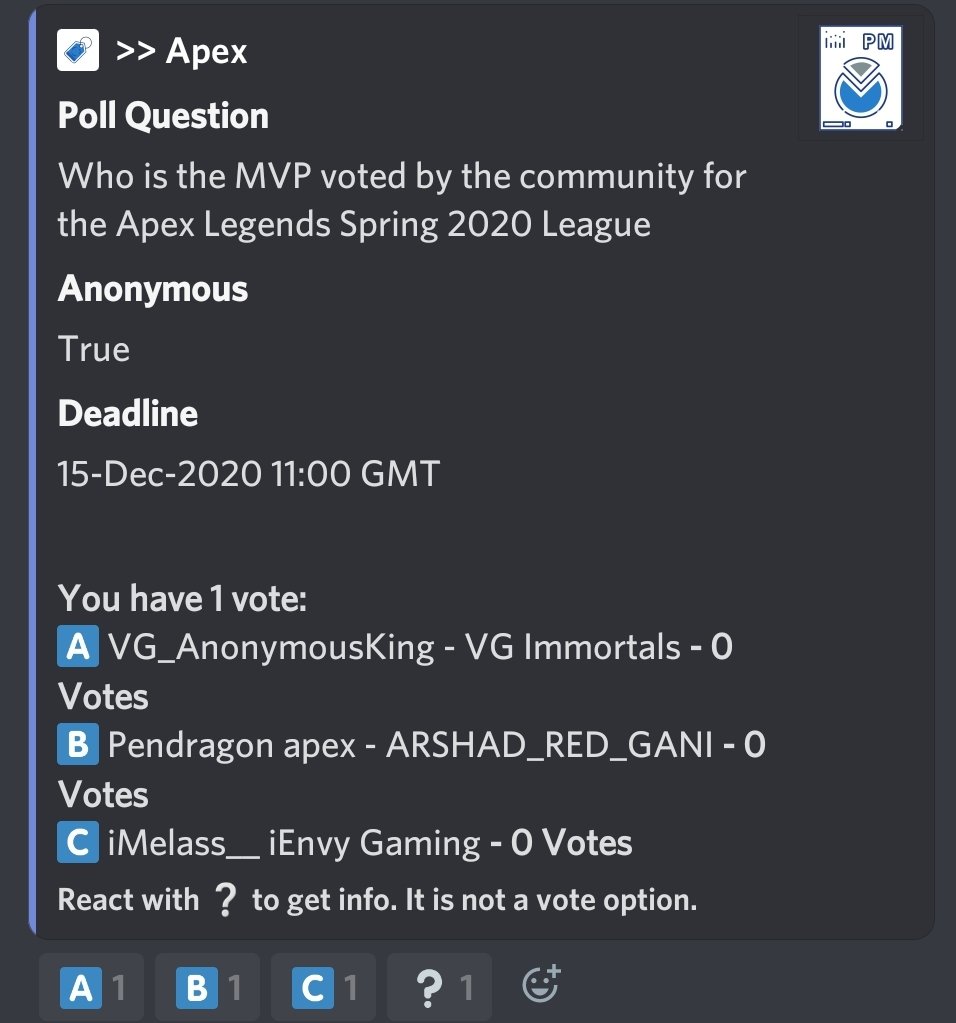 TerroRaze's tweet photo. Drop into our discord and Vote of your favorite MVP for the Spring League 2020 in Siege or Apex. 

A MVP Raving Mad Gamerz Cap is up for grabs for each title. 

https://t.co/uohkgkVocq https://t.co/vwE49LkhUb