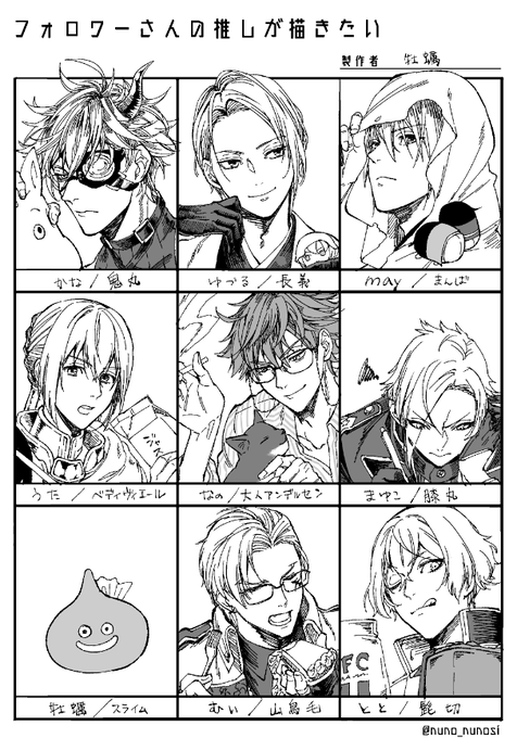 9月に開催した誕生日オンライン会の皆さん描かせていただきました!やっと描けた～全員MVPだよ!楽しい時間をありがとうございました～～～～🥳🥳🥳あと突然宅配されてきた生牡蠣!美味しく共食いしました!!! 