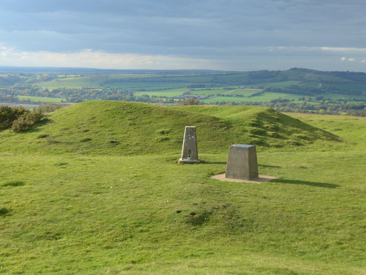 The Bronze Age barrows atop Old Winchester Hill have been dug into by antiquarians, but we have no idea what they found During the Iron Age, the mounds were evidently respected and revered, the hillfort builders resisting the urge to level them #HillfortsWednesday