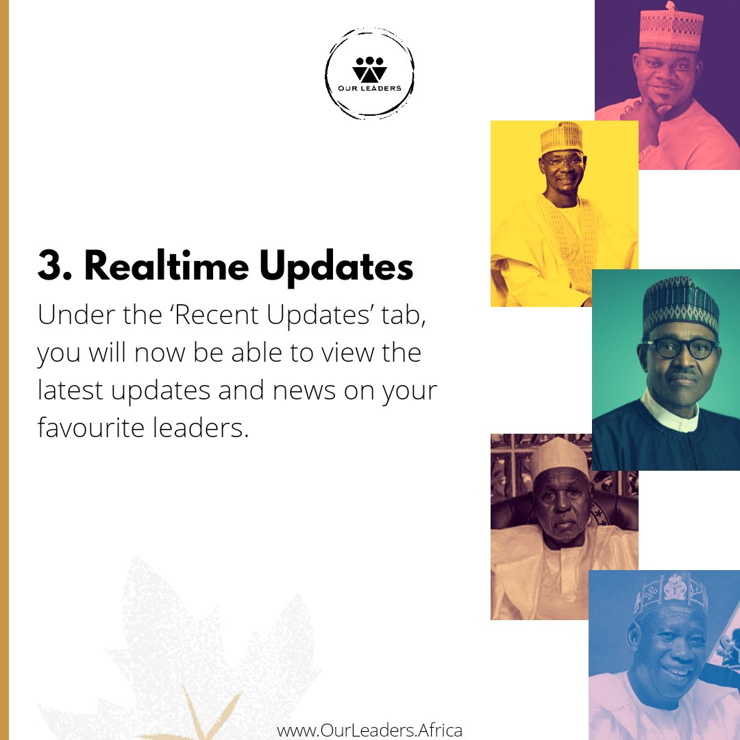 OurLeaders_A's tweet photo. https://t.co/EecOSGrisb is an online platform where you can monitor the progress and performance of political leaders in Nigeria.

Take a look. https://t.co/3S5SaOfinQ