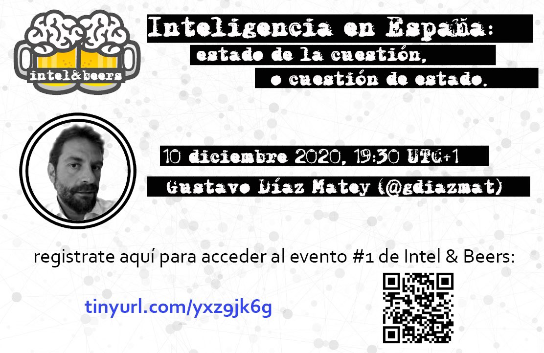 Intel&Beers (@intelandbeers) on Twitter photo #Intelligence
El próximo 10/11/20 tendrá lugar nuestro primer evento con <a href="/gdiazmat/">Dr. Moriarty</a>
La situación actual (pandemia, you know...) hace que sea online y no serán posibles las cervezas, pero no faltará la #intel!
Para poder acceder al evento, regístrate en el link/QR indicado👇 #Intelligence
El próximo 10/11/20 tendrá lugar nuestro primer evento con <a href="/gdiazmat/">Dr. Moriarty</a>
La situación actual (pandemia, you know...) hace que sea online y no serán posibles las cervezas, pero no faltará la #intel!
Para poder acceder al evento, regístrate en el link/QR indicado👇